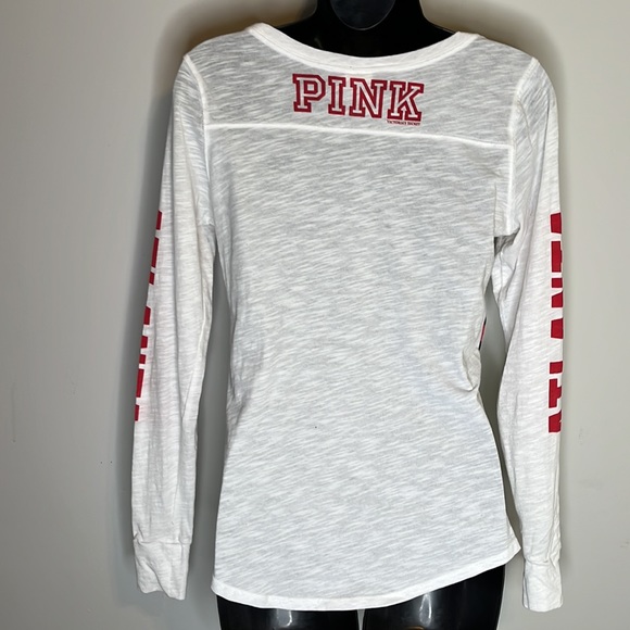Victoria Secret PINK Atlanta Falcons Team Crew Neck Long Sleeve T-Shirt Tank Top - Picture 10 of 11